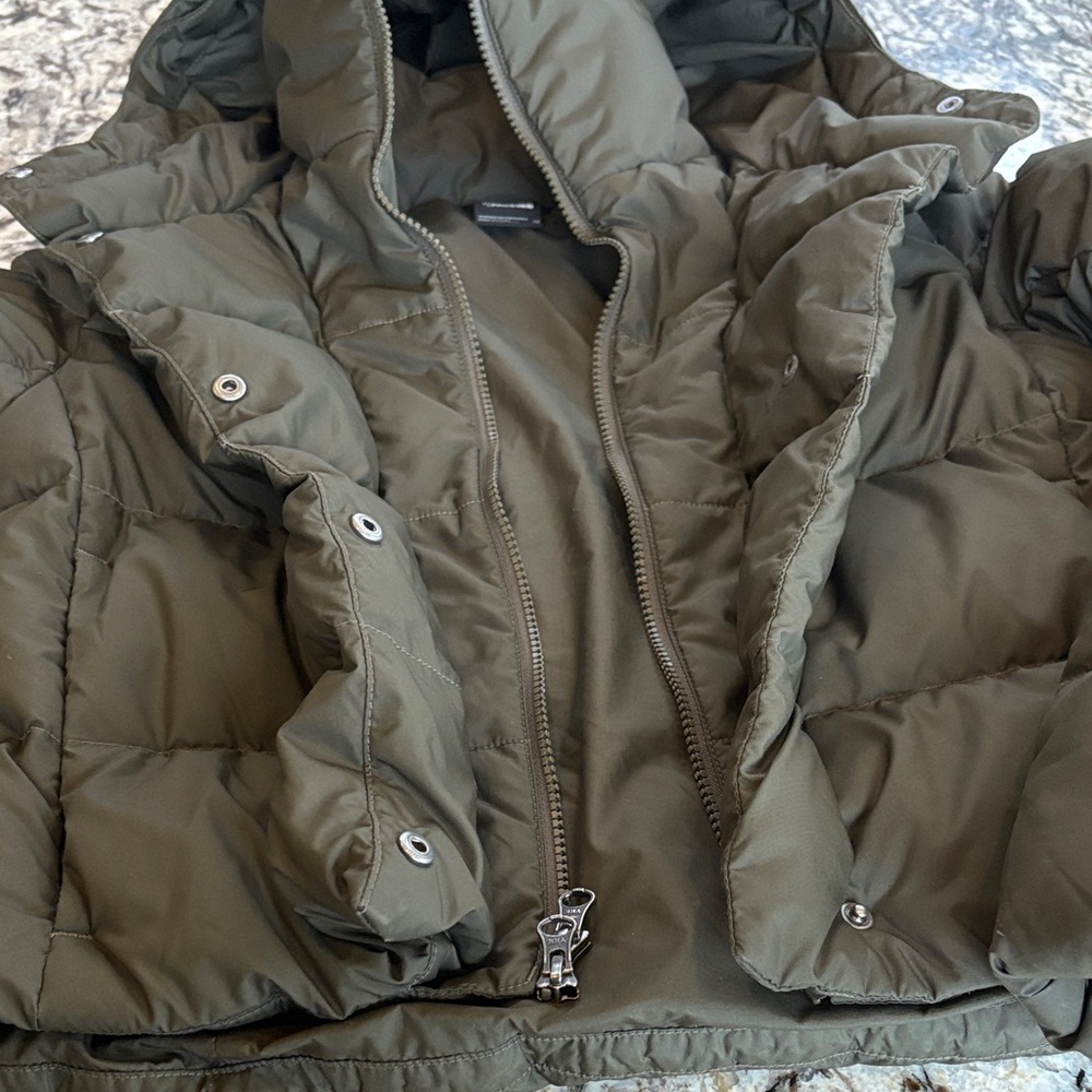 The North Face Dark Olive Crop Down Jacket - Picture 5 of 6